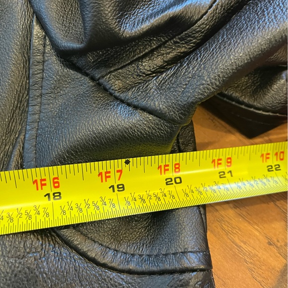 Nice! East 5th genuine leather black coat jacket women’s large button down - Picture 10 of 16